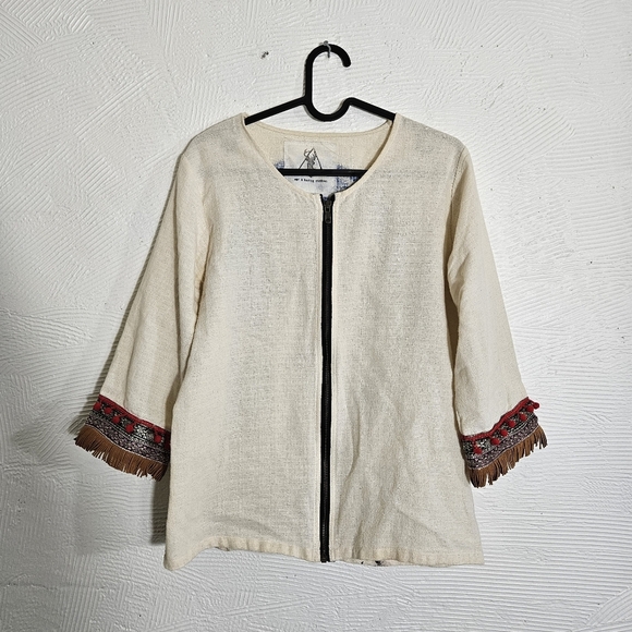 Hand Painted Linen Jacket - Picture 5 of 10